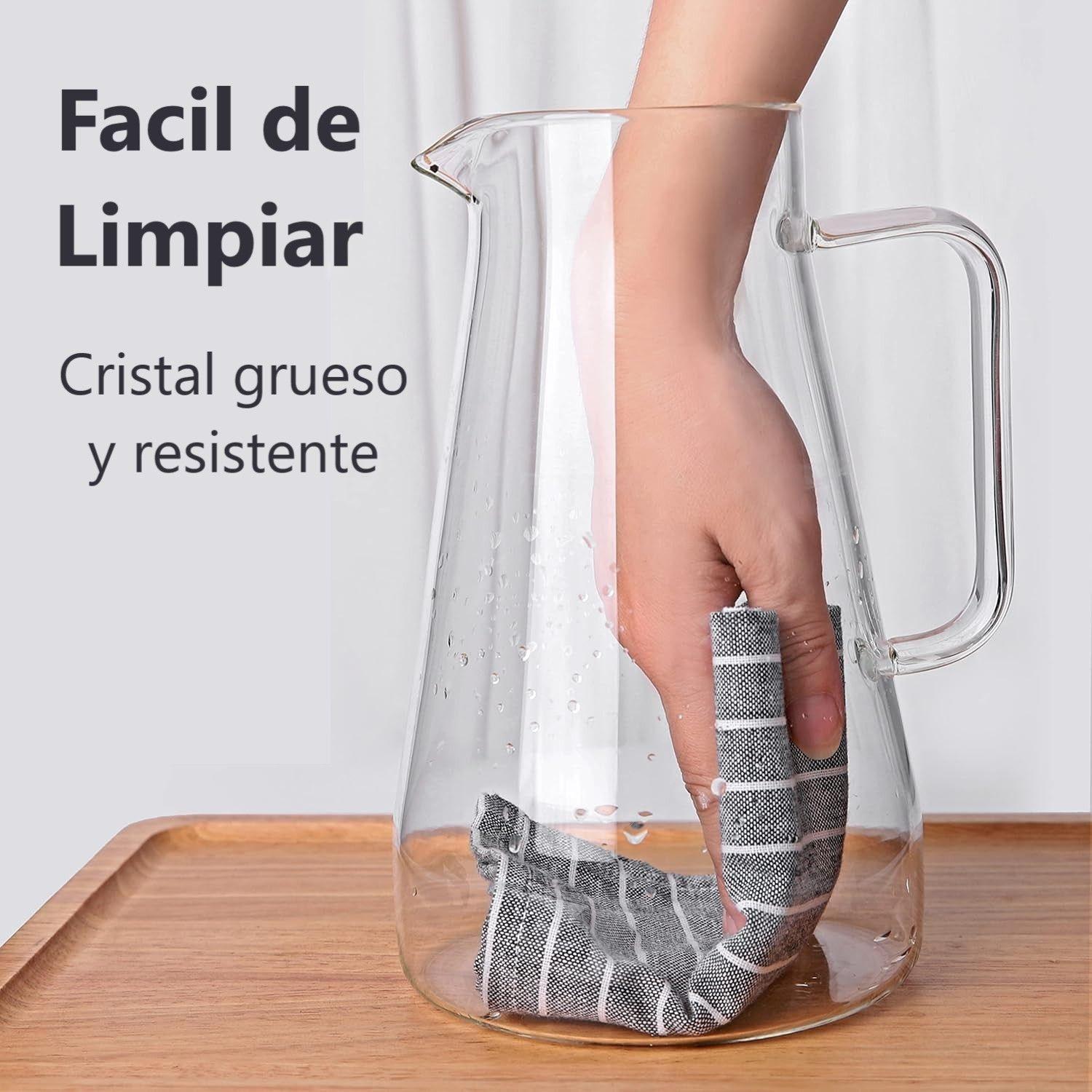 Jarra De Agua Jugo De T Helado De Vidrio Con Tapa 1 6 Litro-2