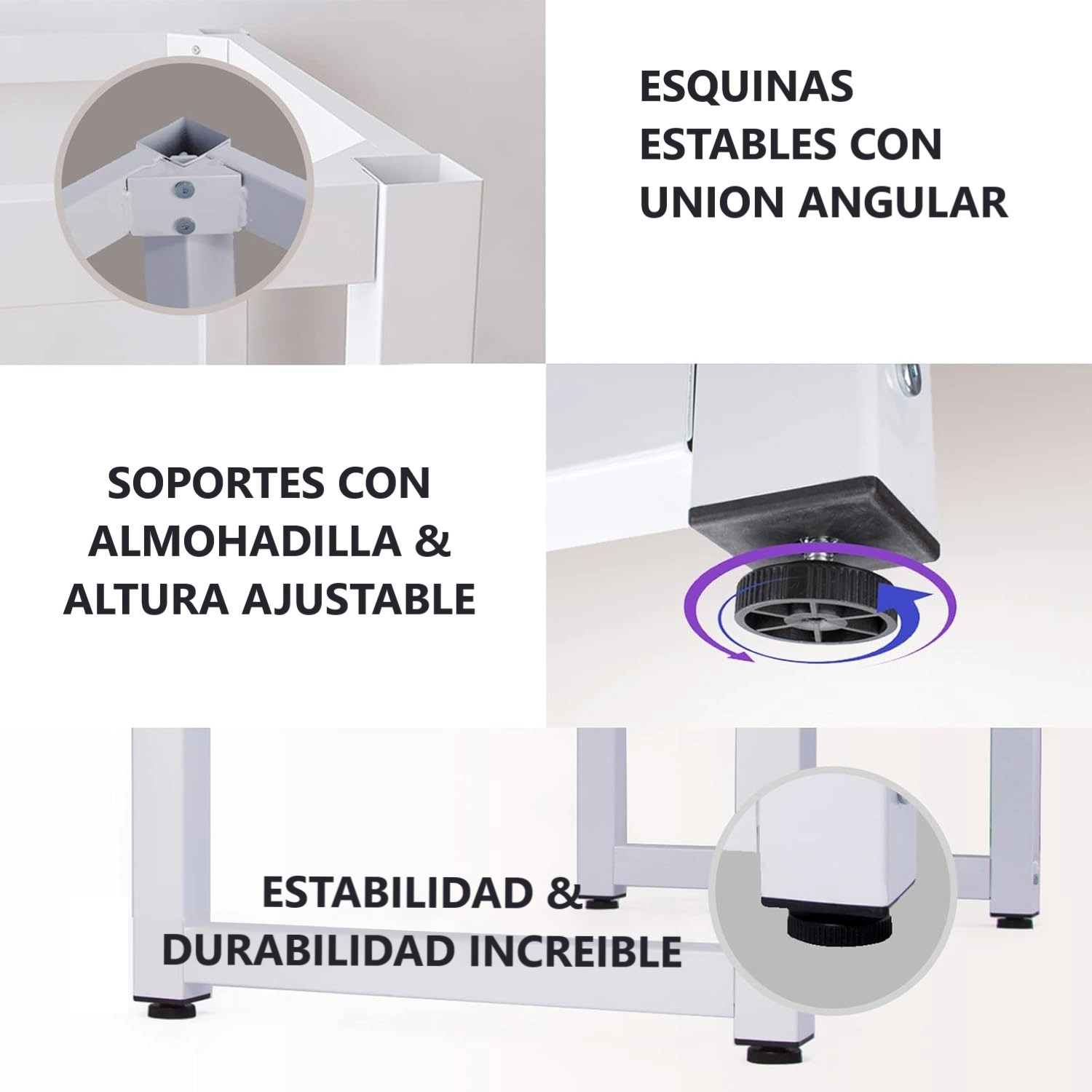 Escritorio De Oficina Grande Mesa De Estudio Moderna Gamer WakesHome-6