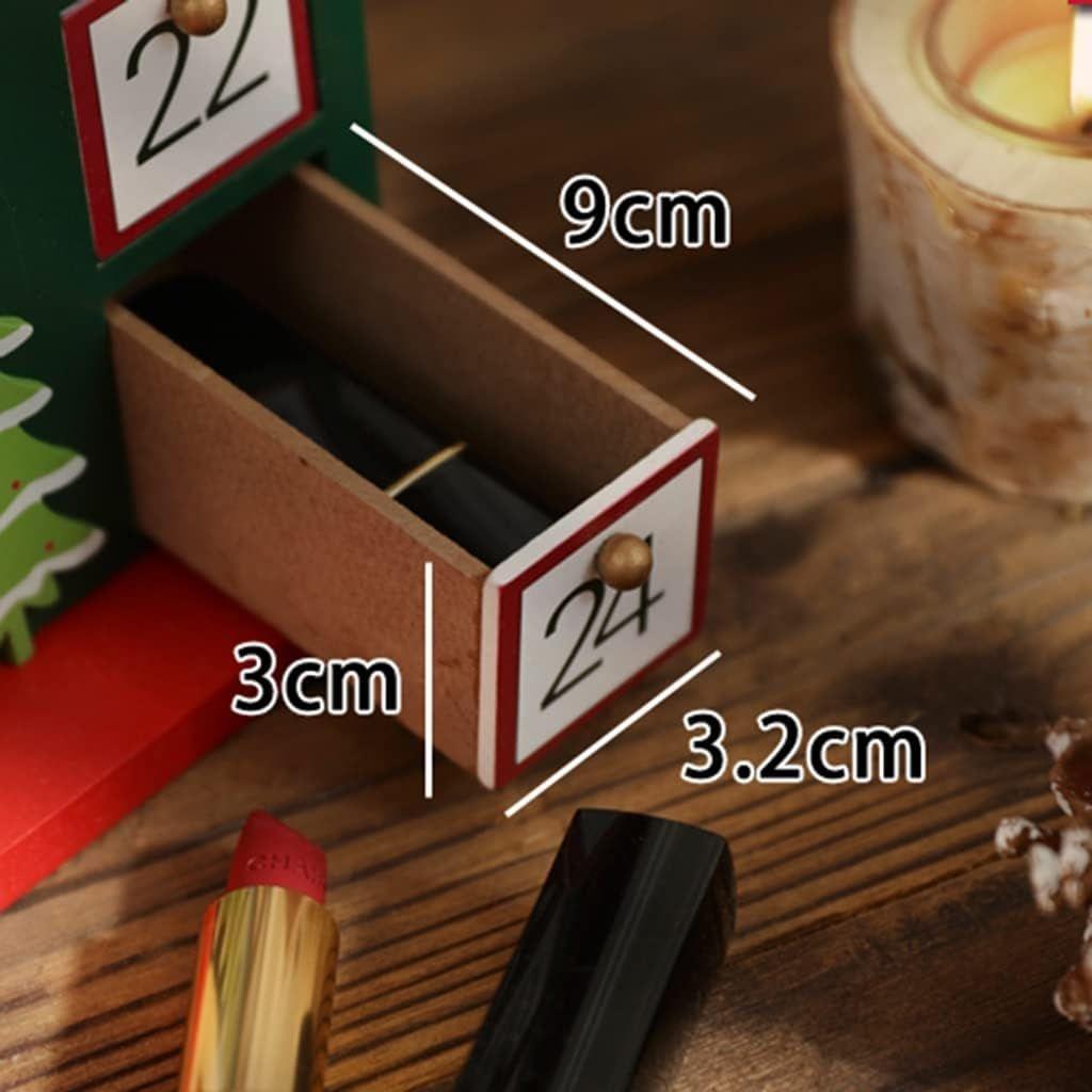 Casa Calendario De Adviento De Madera Decoración De Navidad-4