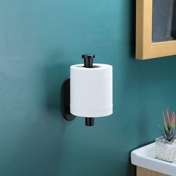 Porta Confort Baño Acero Inoxidable Estante Papel Higienico Negro-2