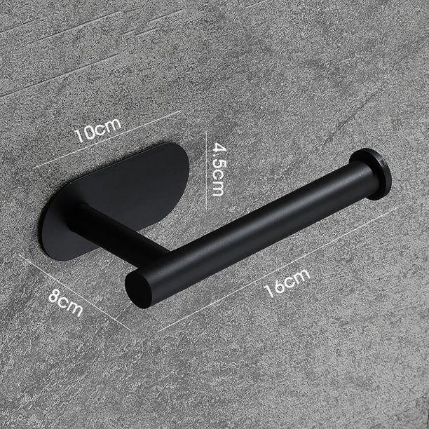 Porta Confort Baño Acero Inoxidable Estante Papel Higienico Negro-3