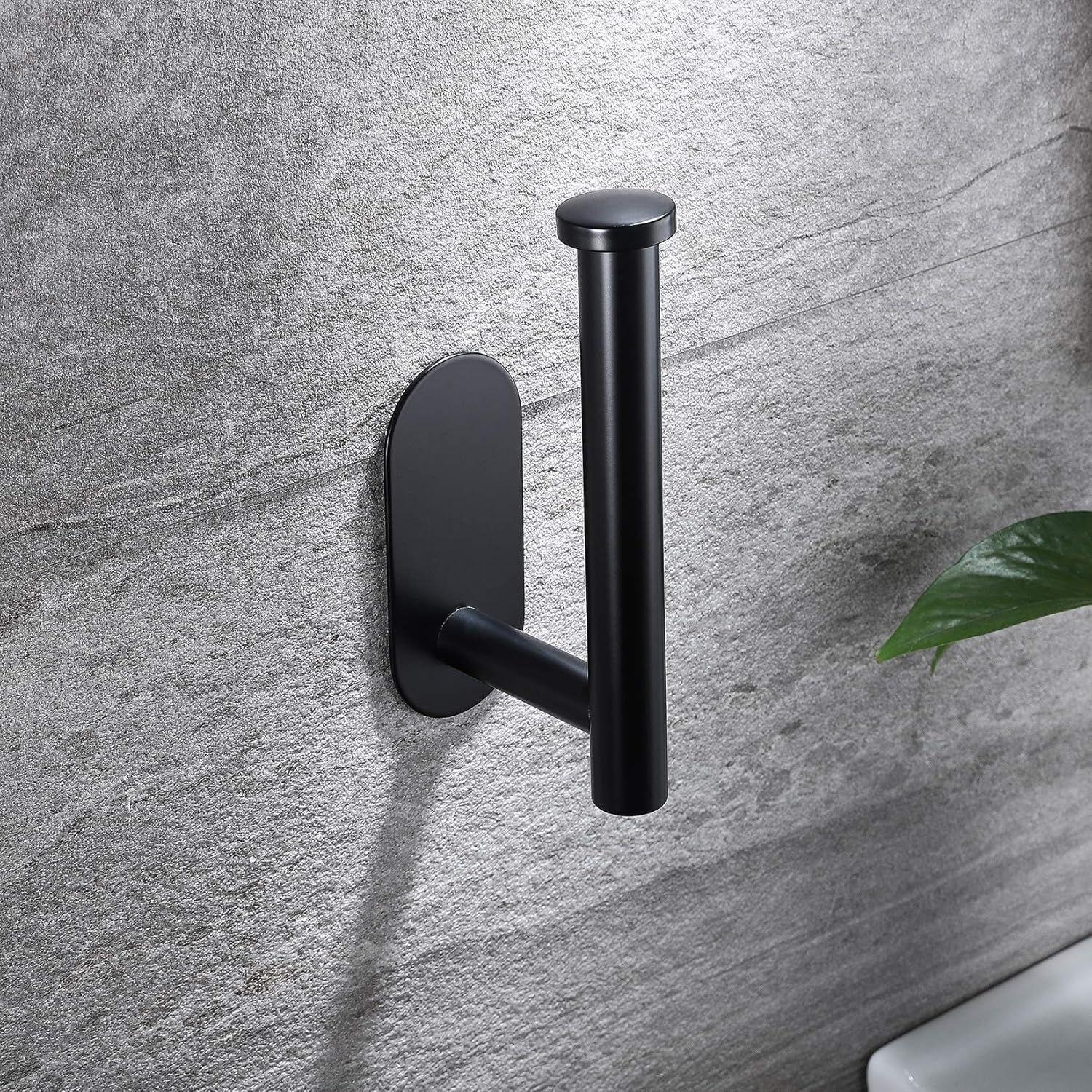 Porta Confort Baño Acero Inoxidable Estante Papel Higienico Negro-5