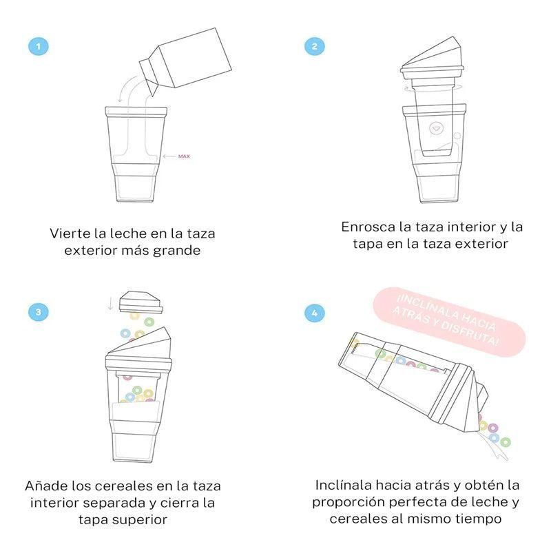 Vaso Portátil Para Leche Y Cereales Version Estandar 600ml-2