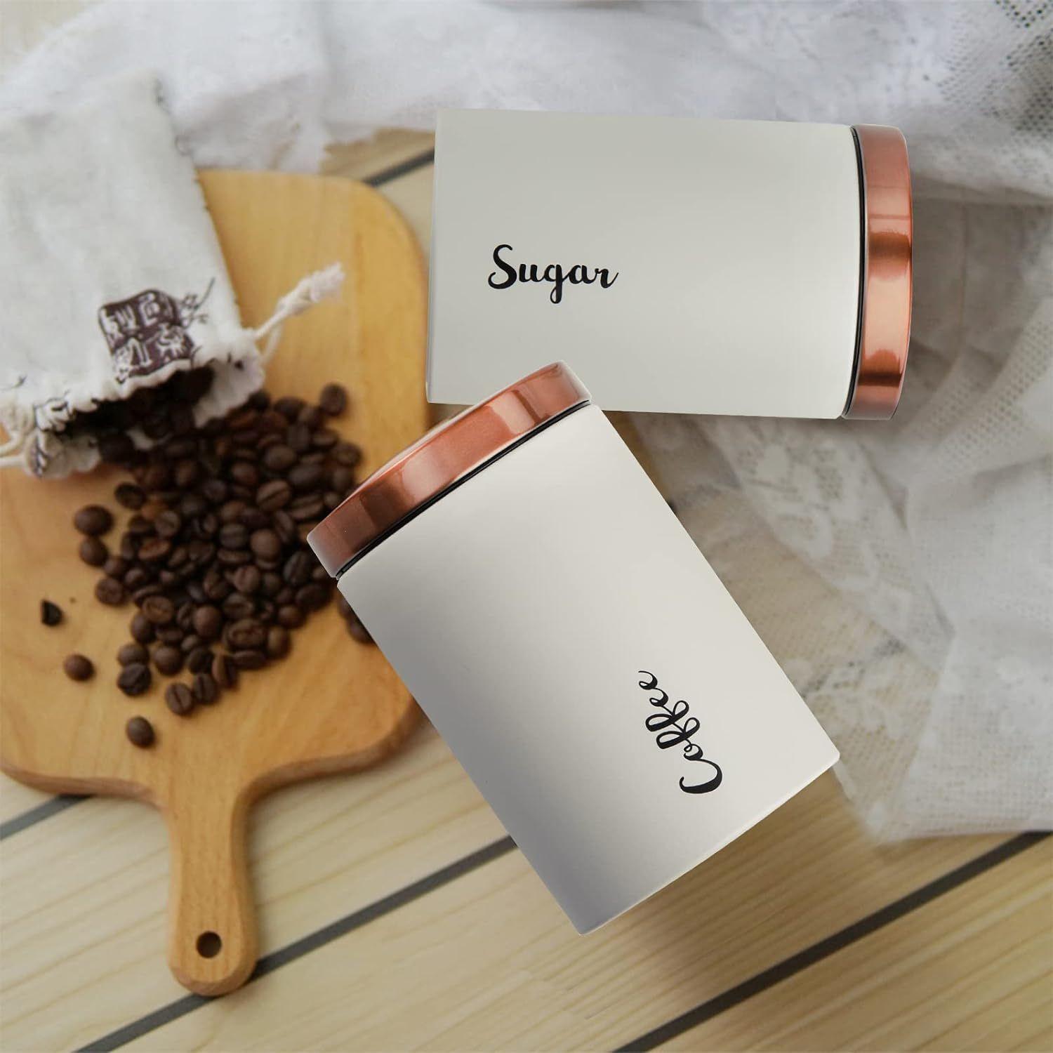Frasco Organizador De Azucar, Sal, Café Ó Té 3 Contenedores Hermético Con Tapa Para Cocina-2