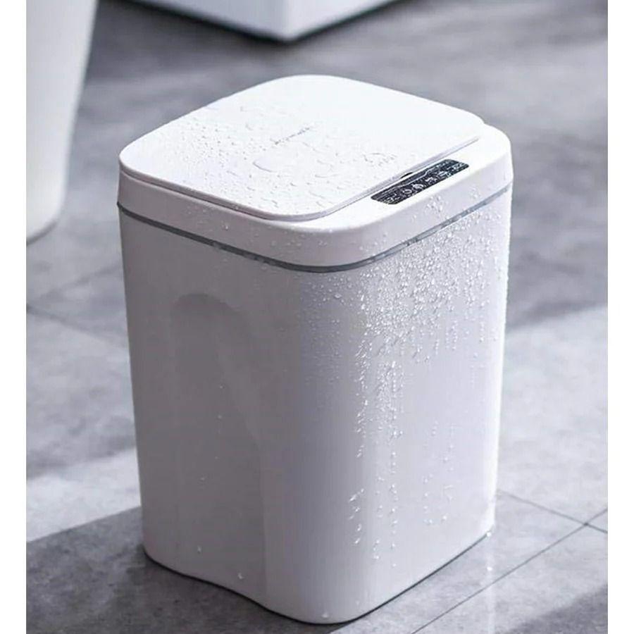 Basurero Automático Con Sensor De Movimiento 16 Litros Color Blanco-1