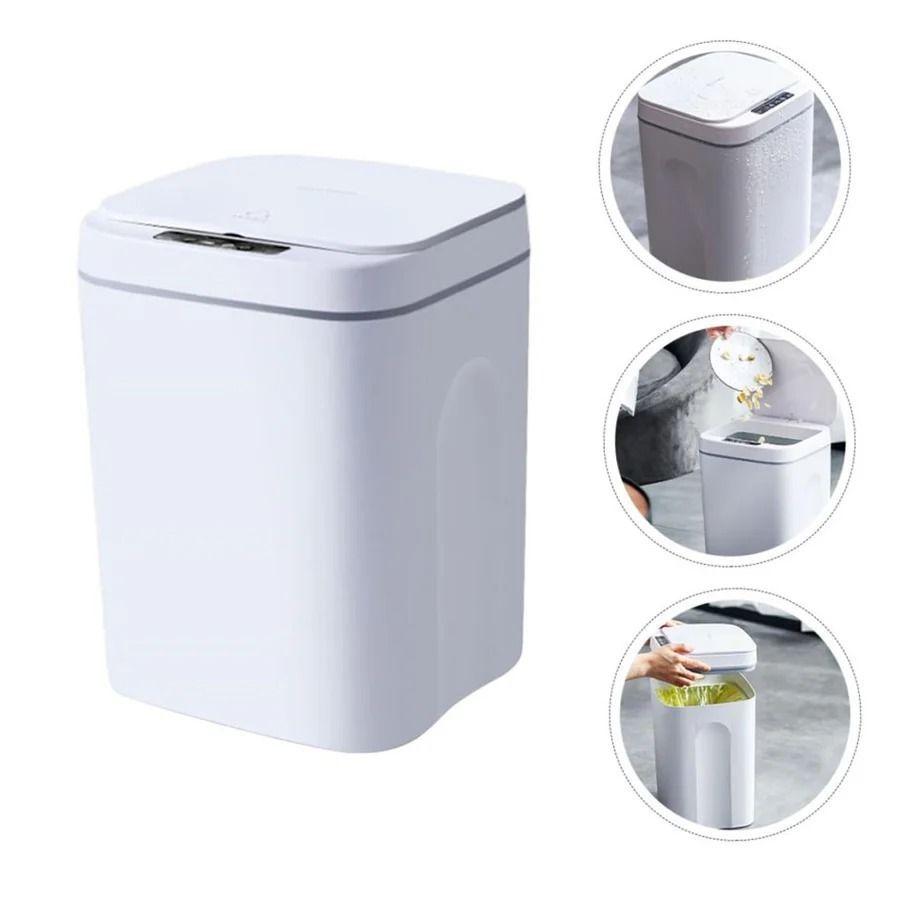 Basurero Automático Con Sensor De Movimiento 16 Litros Color Blanco-4