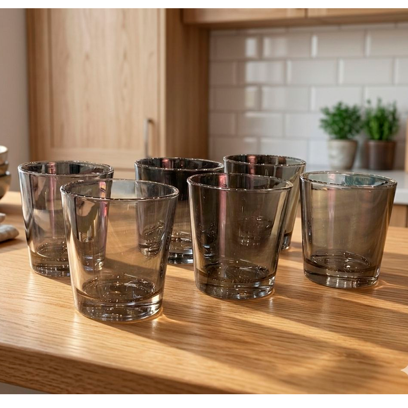 Set 6 Vasos Corto De Vidrio Copa Para Shot 265ml-2
