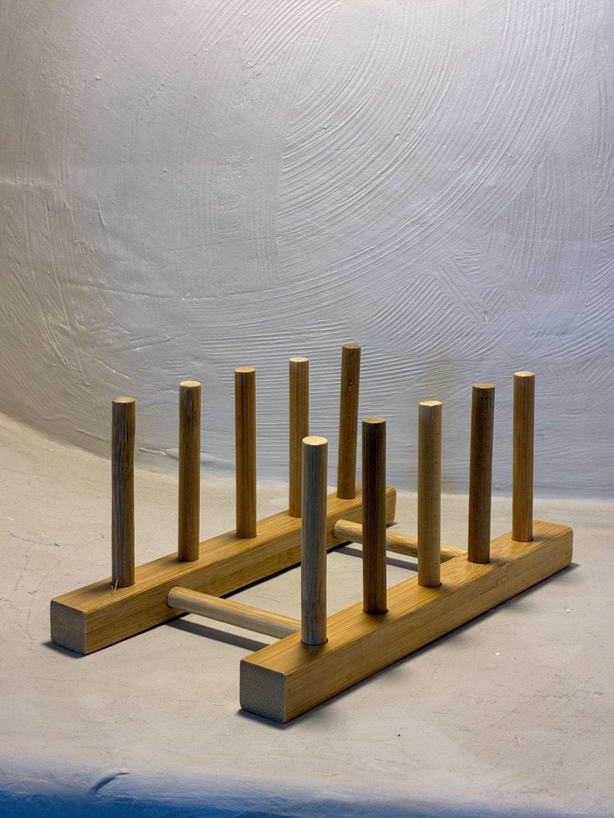 Soporte Para Platos Y Tapas De Madera Organizador De Cocina 1256-5