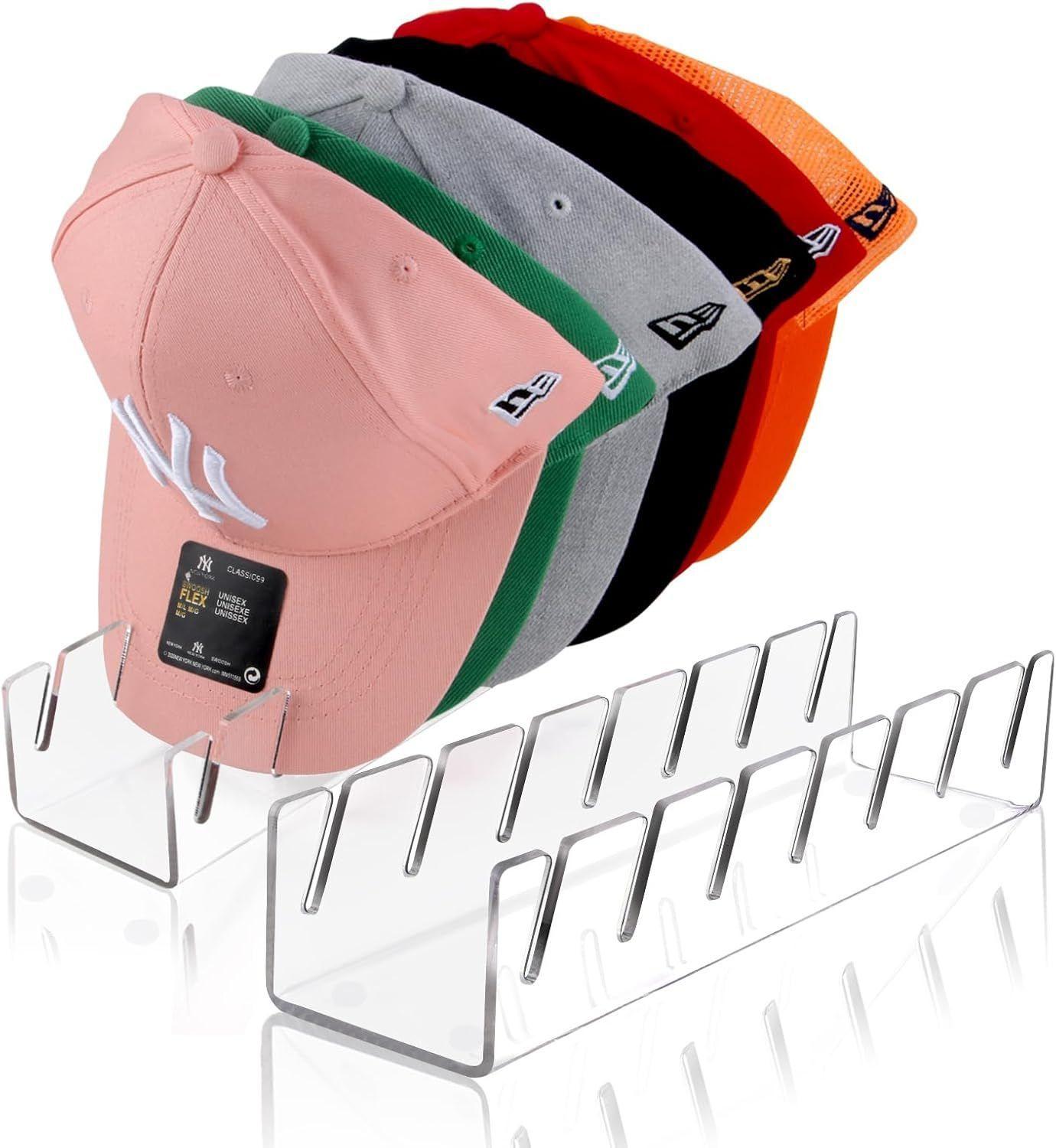Pack 2 Colgadores Gorras Ganchos Organizador Para 7 Jockey Transparente-4
