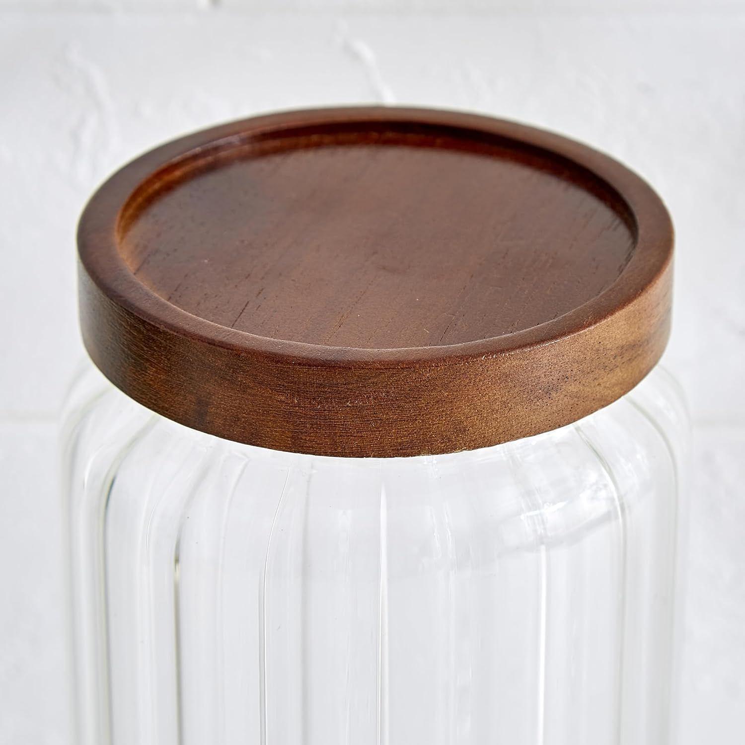 Contenedores De Vidrio Con Tapa Tarros Hermeticos De Cocina 1500ml-4