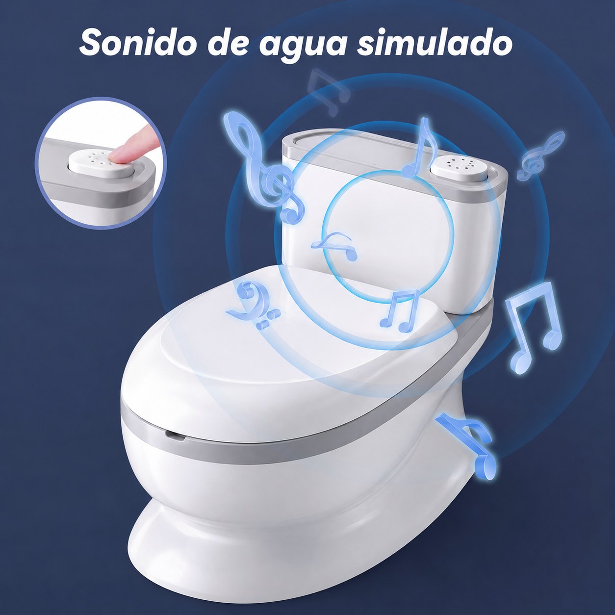 Pelela Inodoro Bacinica Con Sonido Ba o Port til Para Ni os-5