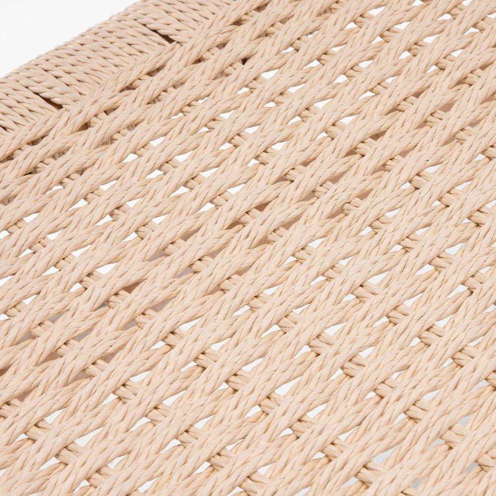 Banqueta Tejida Natural Banco De Madera Multifuncion-3