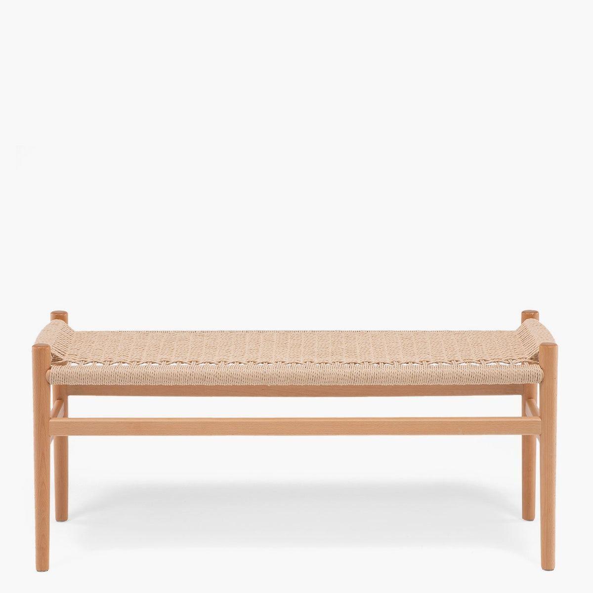 Banqueta Tejida Natural Banco De Madera Multifuncion-4