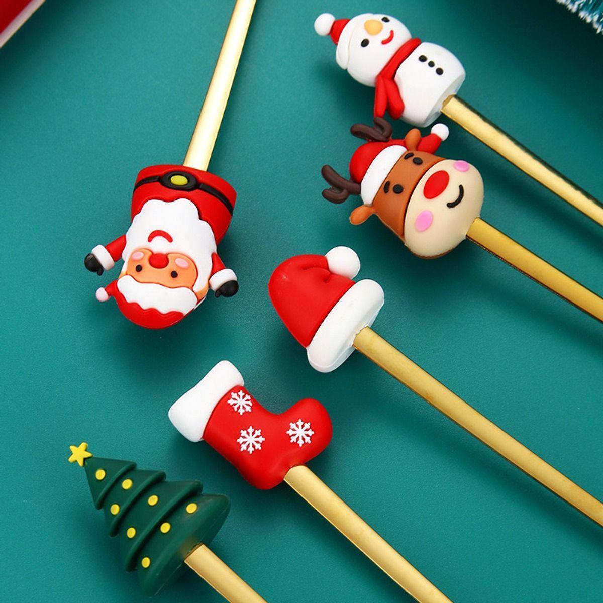 Decoración Navideña Set 6 Cubiertos Mesa Cuchara Y Tenedor-2