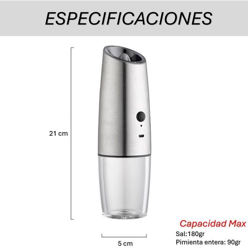 Salpimentero Inalambrico Usb Molinillo De Pimienta Electrico-6