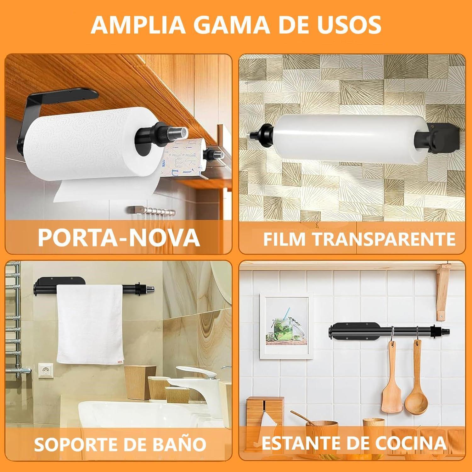 Portarrollos De Cocina Con Pulverizador Colgador Porta Nova WakesHome-5