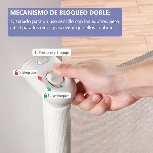 Puerta De Seguridad Retráctil Para Bebés o Mascotas Puerta Mágica 180cm-3