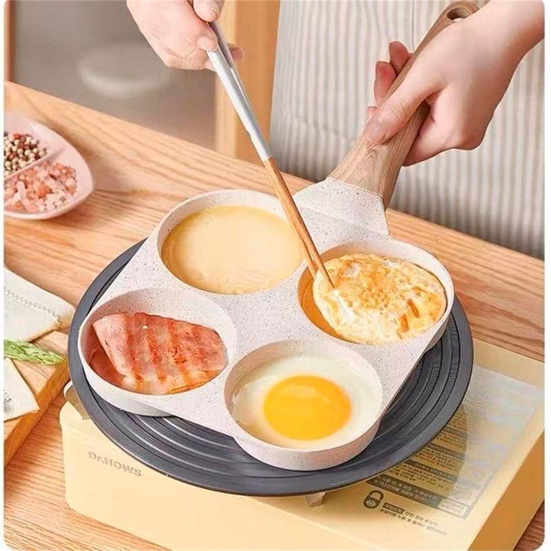 Sartén Antiadherente De Cuatro Divisiones Para Huevos Fritos-2