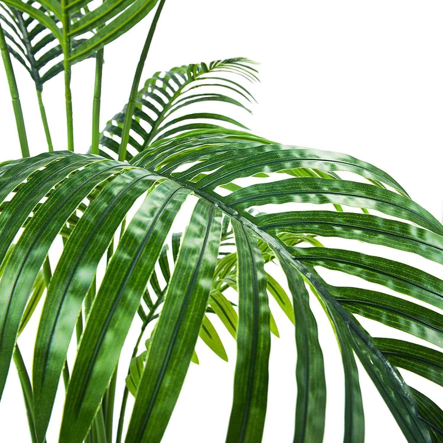 Planta Artificial Con Macetero Plastico Diseño De Palmera De 1,10 Metros-2