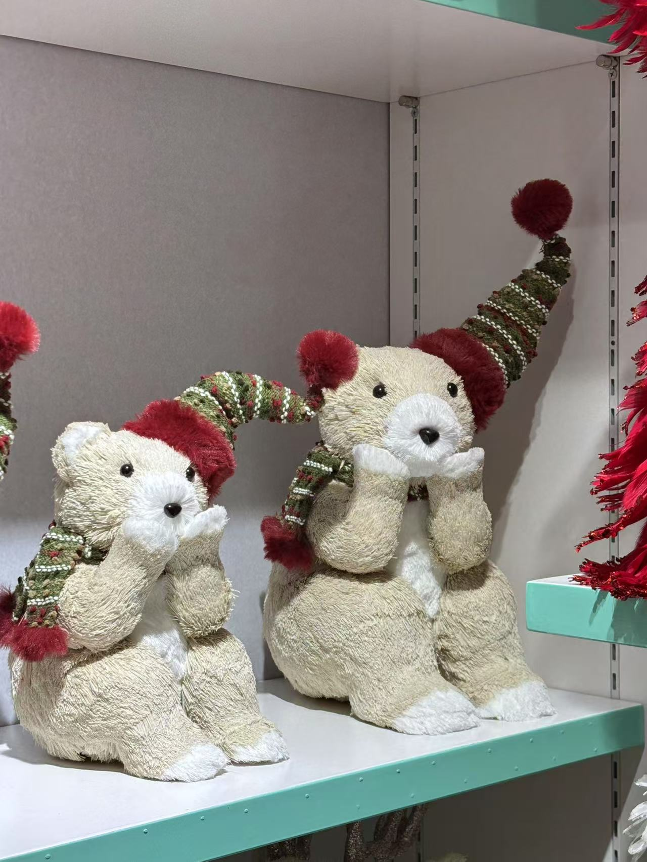 Adorno Para Arbol De Navidad Oso Peluche Pascuero Navideño 31cm-4