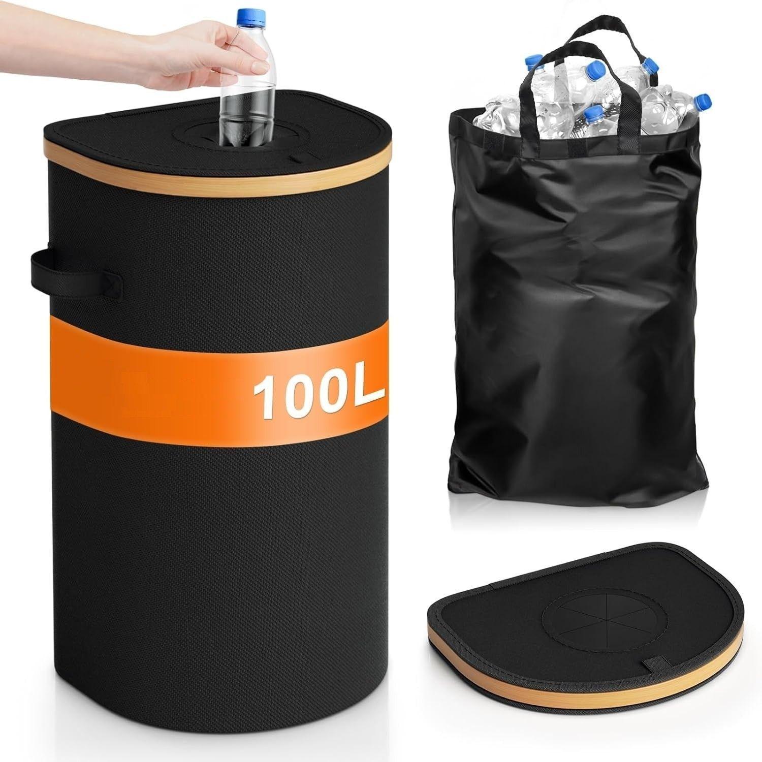 Cubo Basura Plegable Cesto Para Reciclaje Botellas Plasticas-0