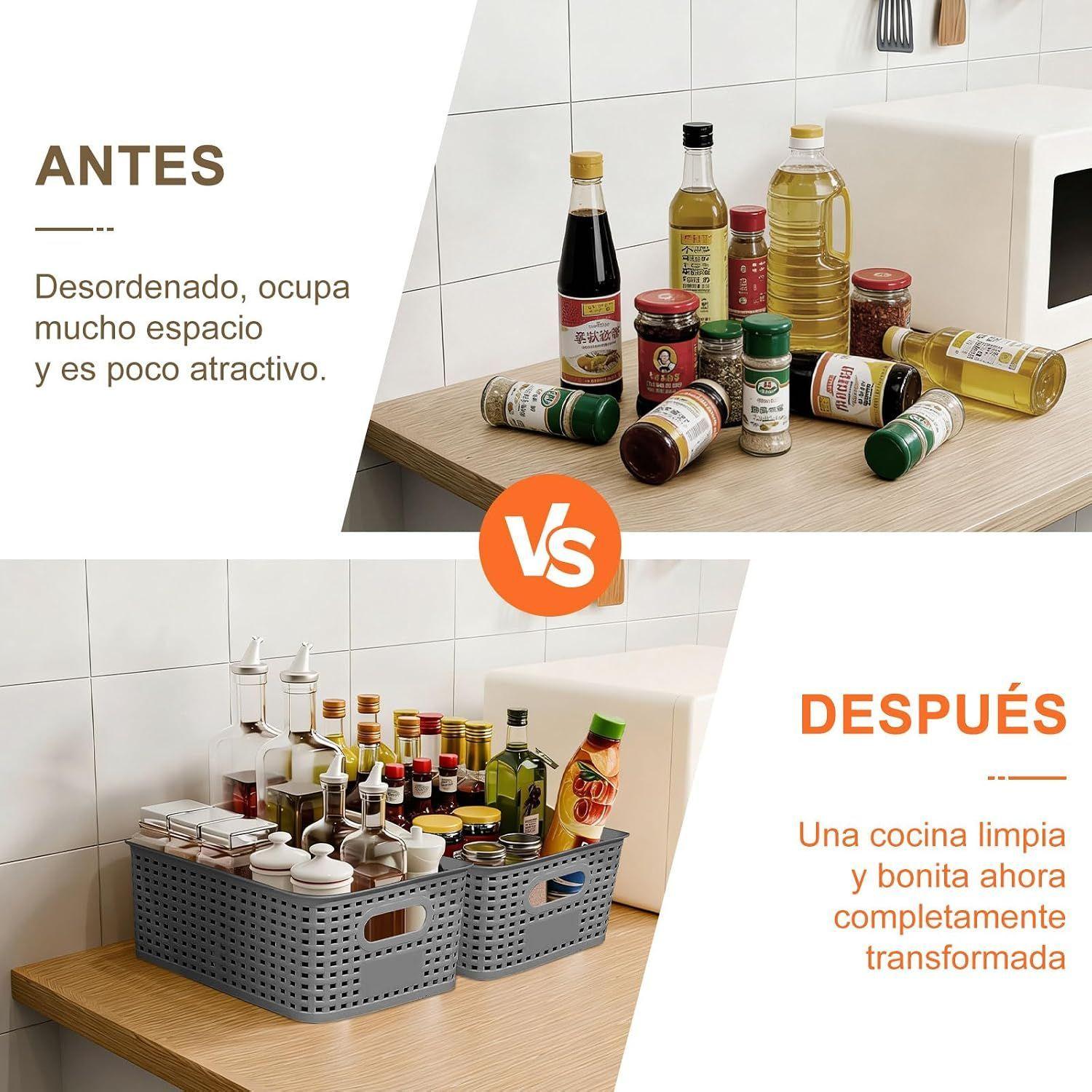 Pack Caja Organizadora Rat n 10lt Gris Tapa De Bamb Canasto-3