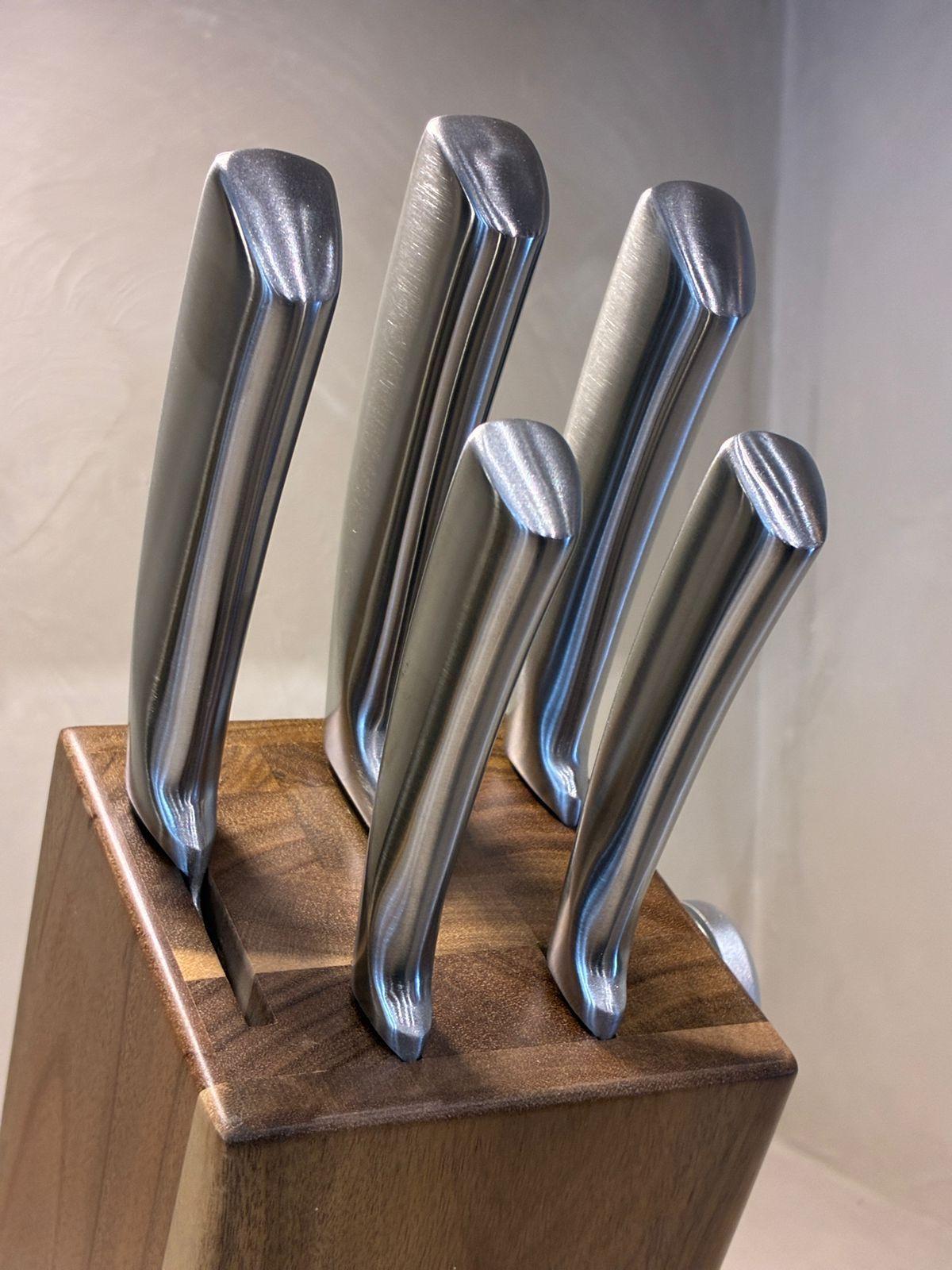 Set De Cuchillos Cocina Acero Inoxidable 5 Piezas Base-6