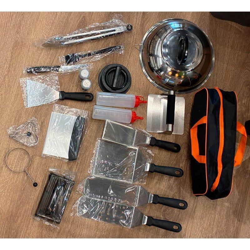 Juego De Accesorios Parrilla 20pcs Herramientas De Plancha-7
