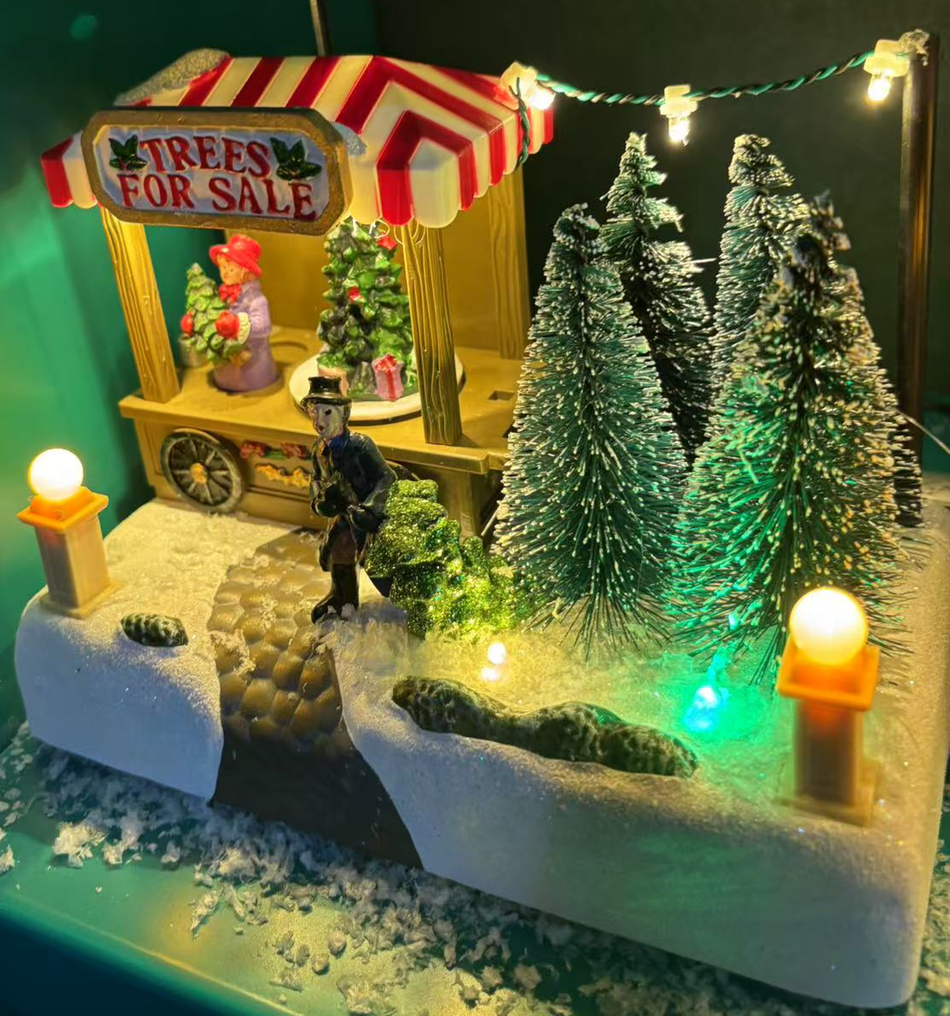 Adorno De Navidad Tienda De Arboles Luz Musica Y Movimiento-3