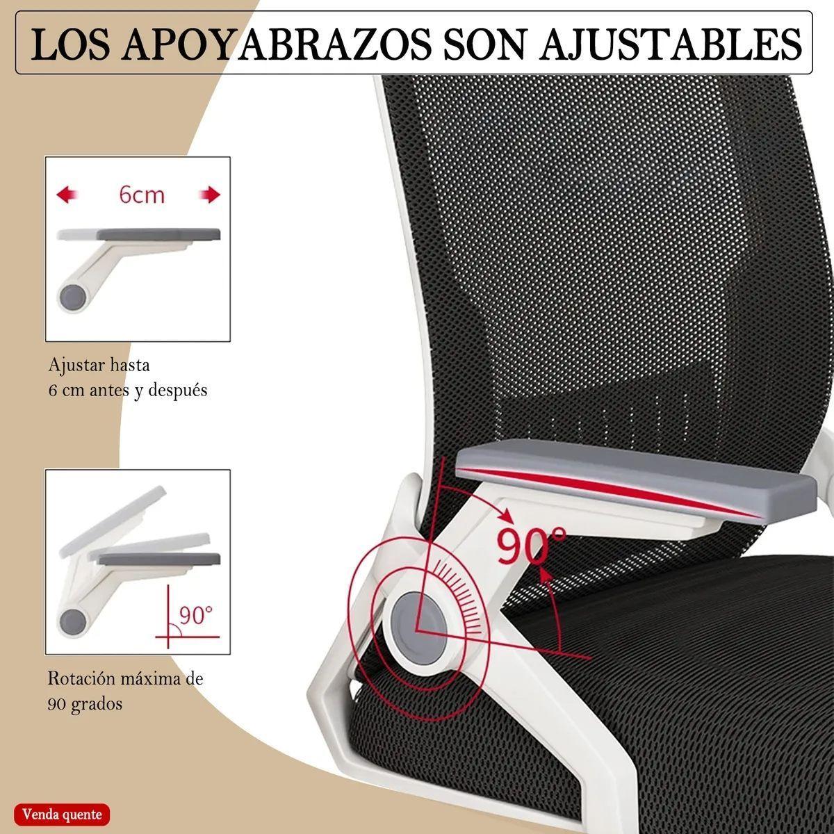 Silla Ergonomica Oficina Soporte Lumbar Ajustable Giratorio-2