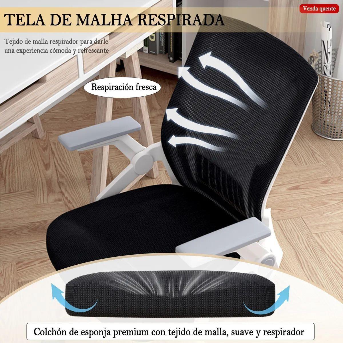 Silla Ergonomica Oficina Soporte Lumbar Ajustable Giratorio-5