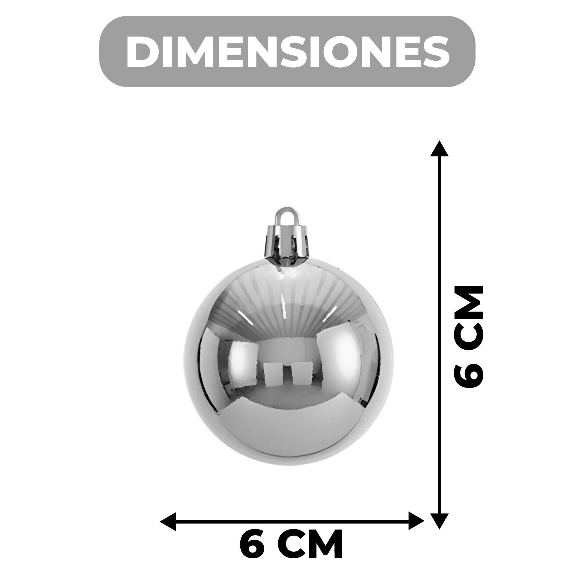 24 Esferas Navideña 6cm Bambalinas Adornos Arbolito Navidad-3