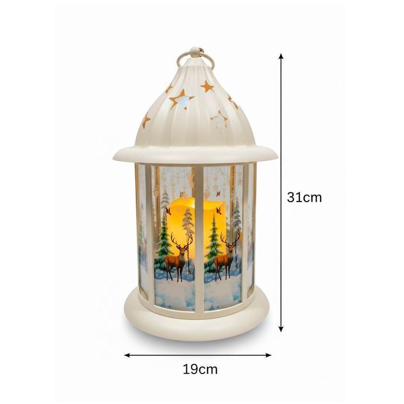 Adorno De Navidad Candelabro Led Farola Centro De Mesa Usb-4