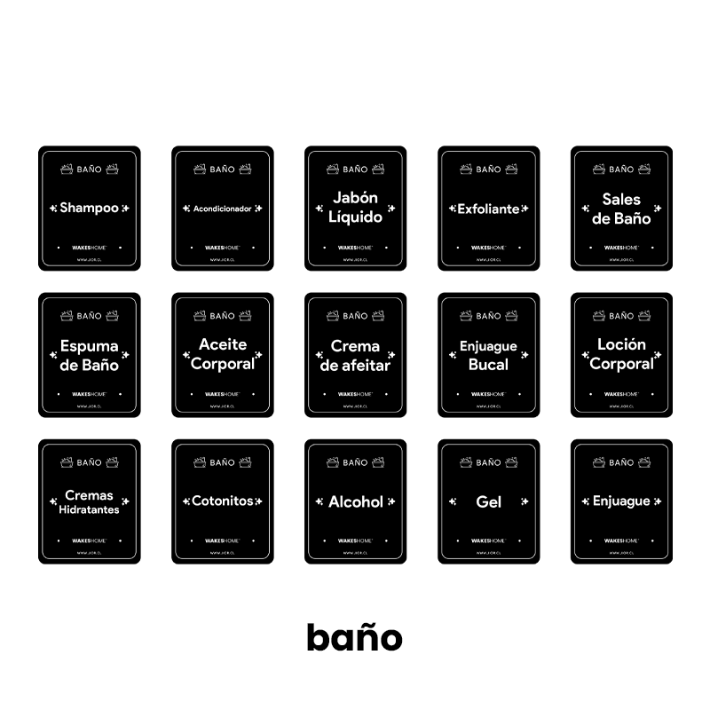 90 Etiquetas Adhesivas Para Frascos Cocina Baño Y Lavanderia-6