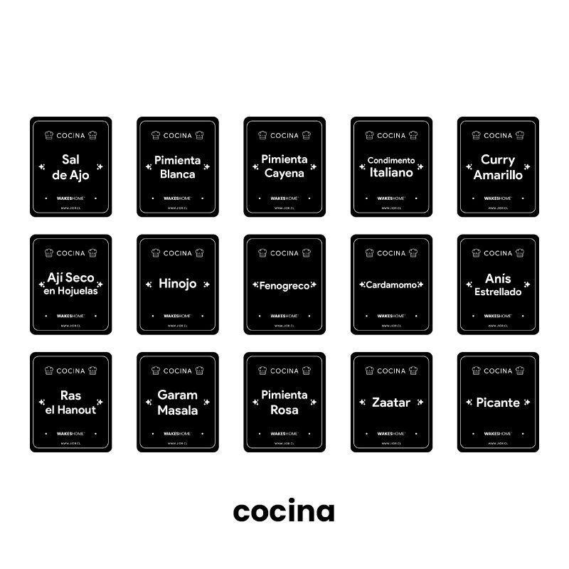 90 Etiquetas Adhesivas Para Frascos Cocina Baño Y Lavanderia-3