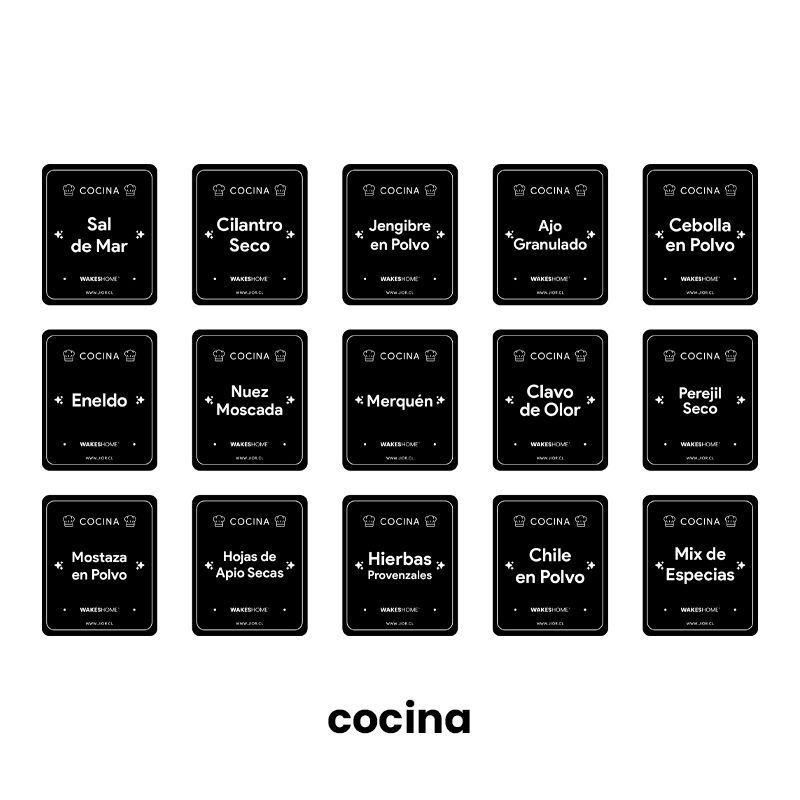90 Etiquetas Adhesivas Para Frascos Cocina Baño Y Lavanderia-4