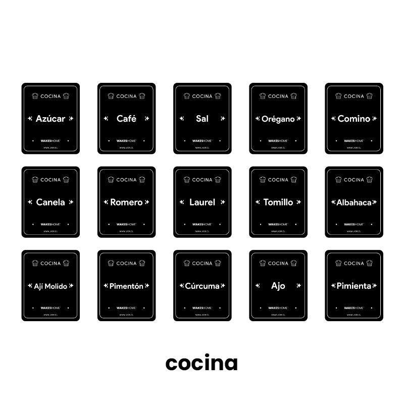 90 Etiquetas Adhesivas Para Frascos Cocina Baño Y Lavanderia-5