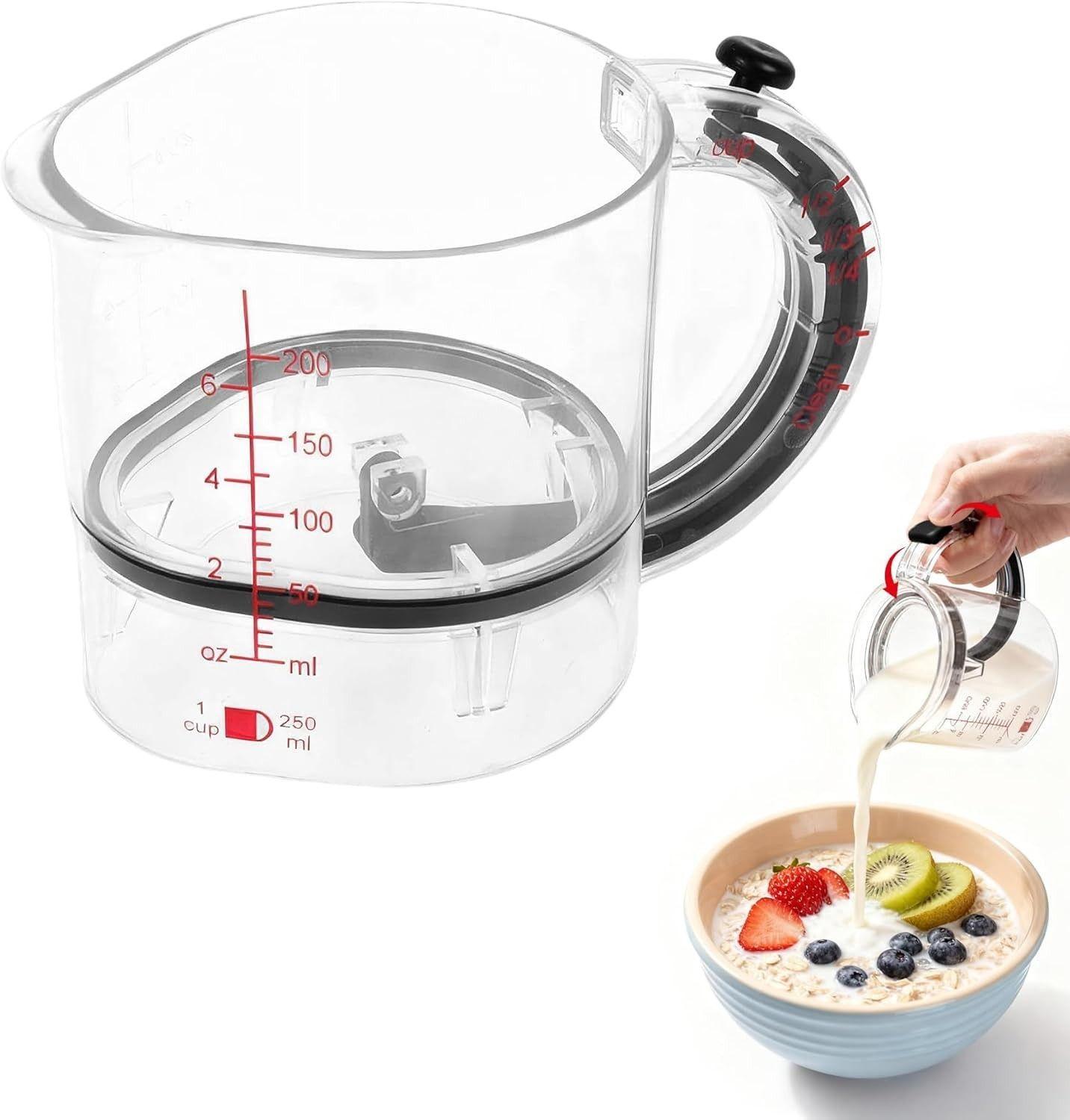 Taza Medidora Ajustable Para Reposteria 200ml Vaso Medidor Transparente | 200ml-7