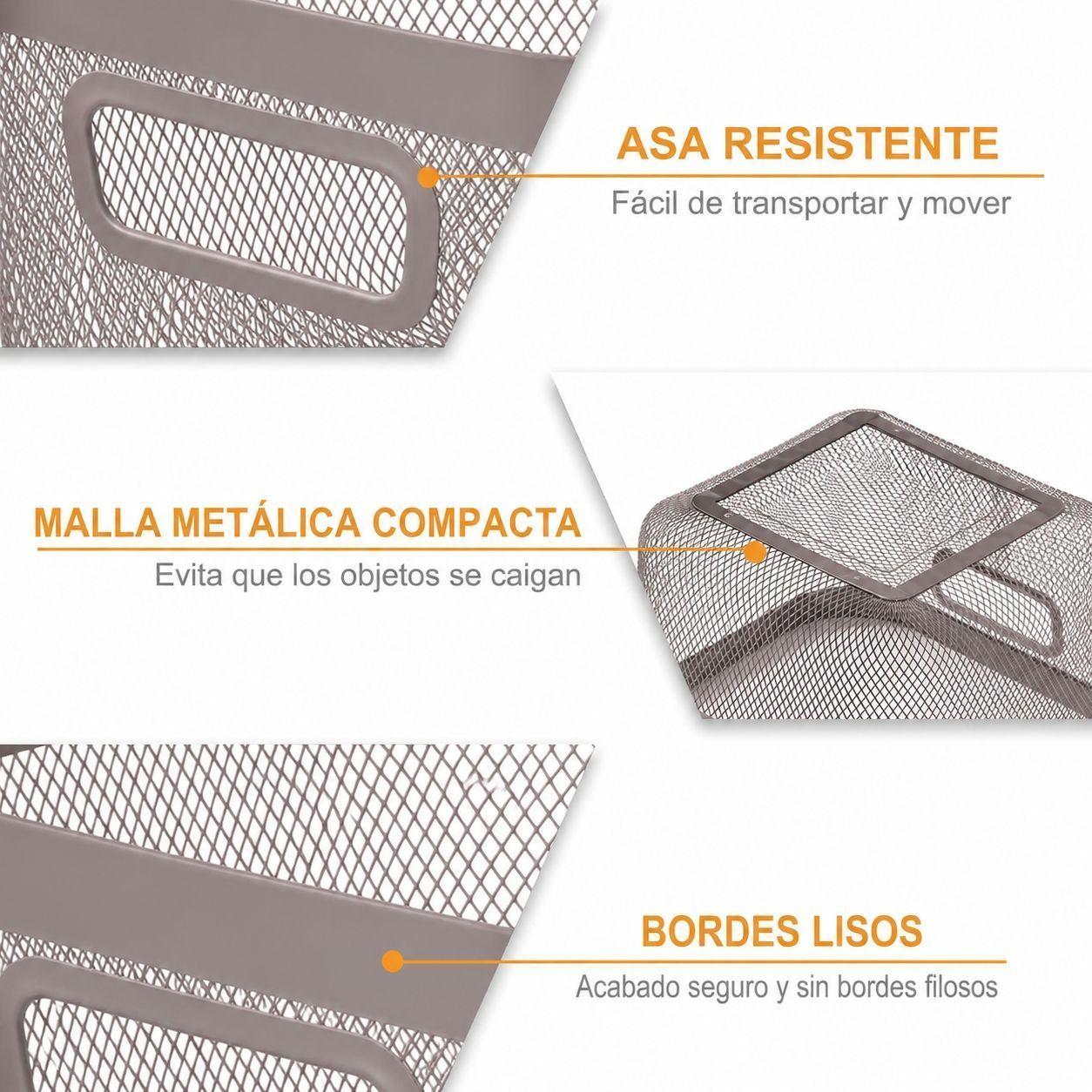 Cesta Metalica Contenedor De Almacenamiento Multiuso-5