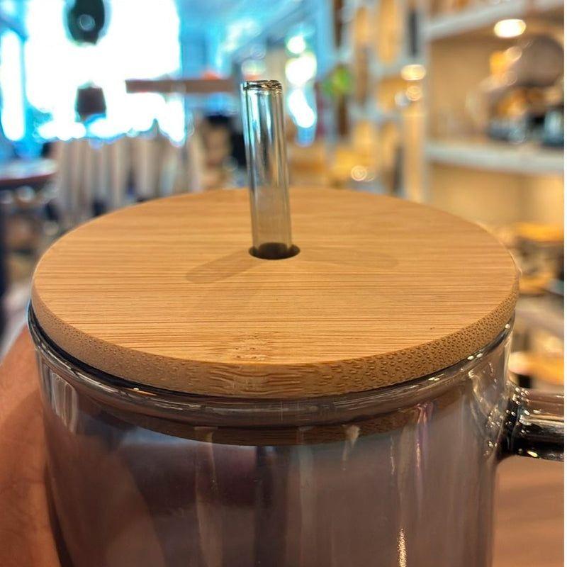 Vaso Lata De Vidrio Con Tapa Bambu Y Bombilla 700ml-2