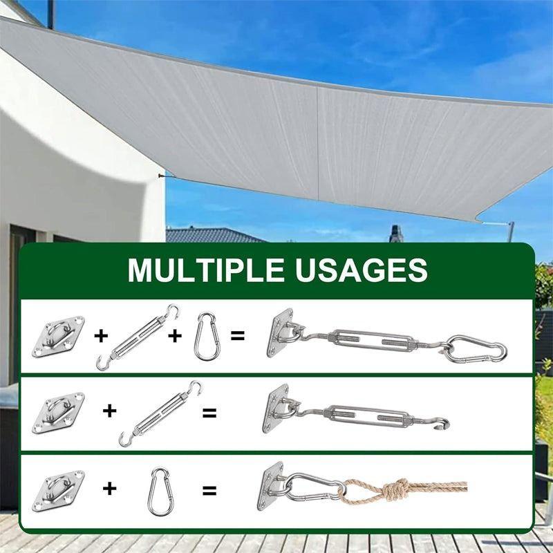 Kit Anclaje Herraje Toldo Vela Tensores Tarugo Sujetadores Plateado-3