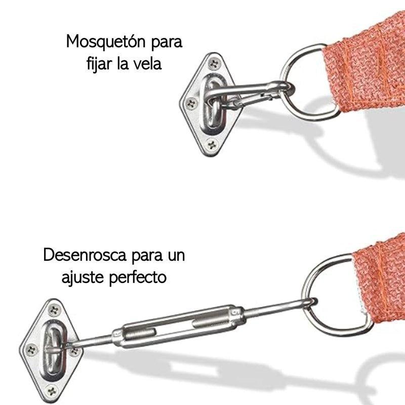 Kit Anclaje Herraje Toldo Vela Tensores Tarugo Sujetadores Plateado-4