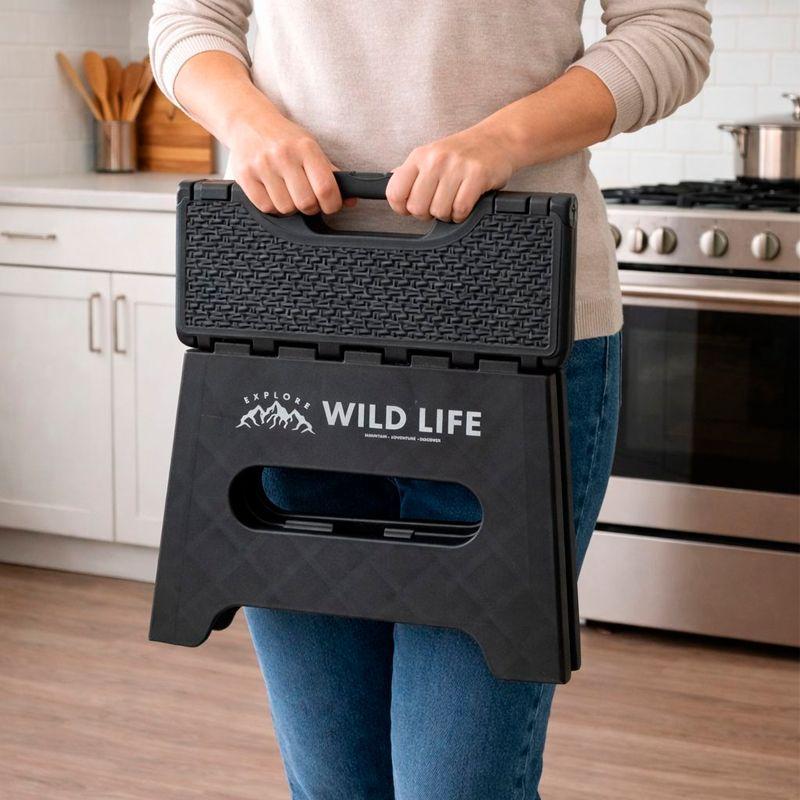 Banquito Plegable Taburete Portatil Piso Escal n Ba o Cocina-3