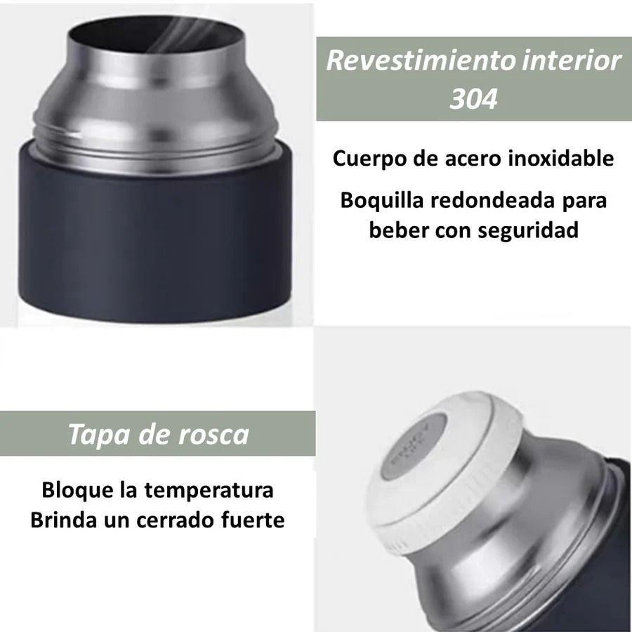 Botella De Agua 500ml Termo Portátil Acero Inoxidable / Color Rosado -3