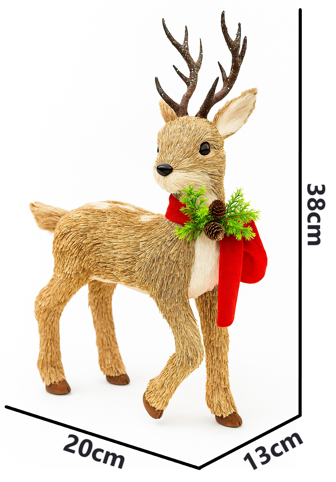 Adorno De Navidad Muñeco Reno Con Piñas Decoracion Navideña-2