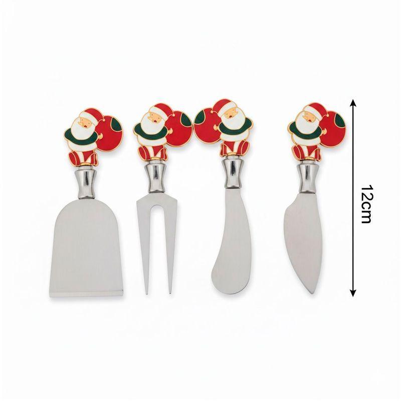 Set Utensilios Navideños Para Queso Cuchilleria Inoxidable 4 Piezas-4