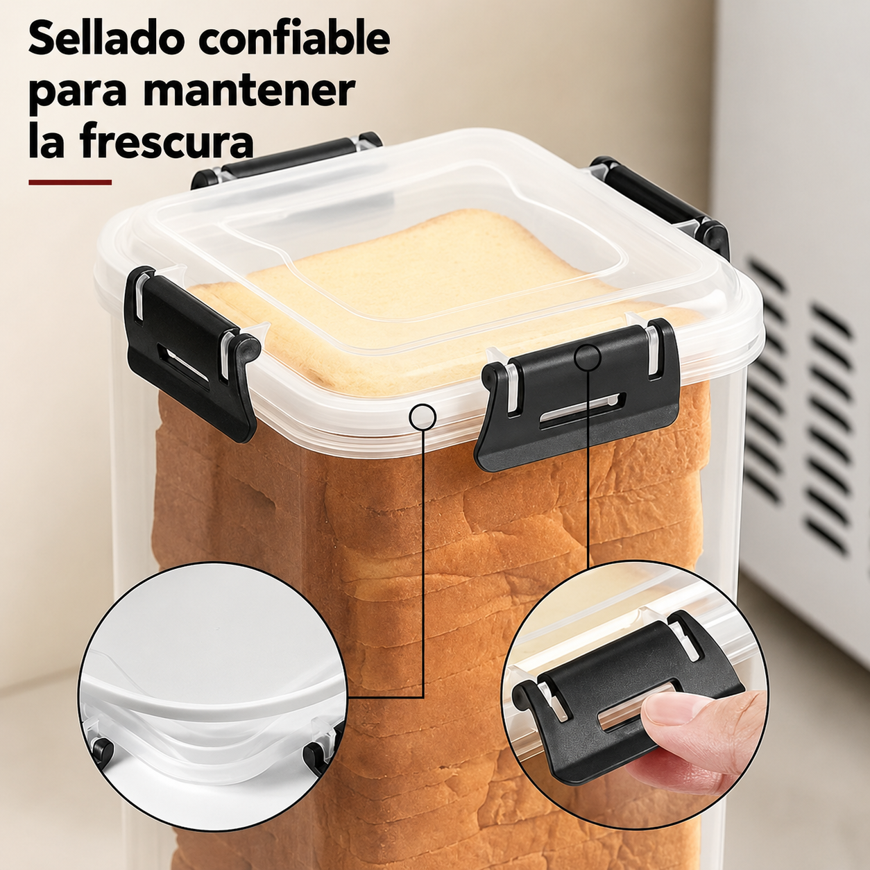 Panera De Pl stico Con Bandeja Dispensador De Pan S ndwich-8
