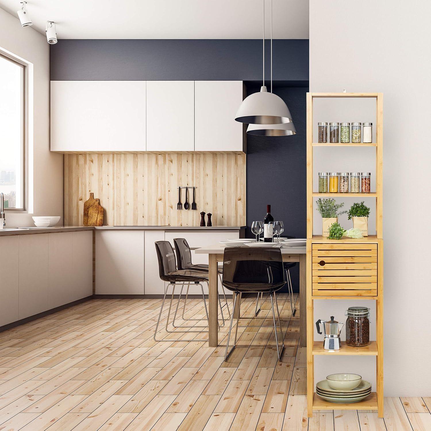 Estante De Madera 7 Niveles Organizador Cocina/ Baño Repisa WakesHome-4