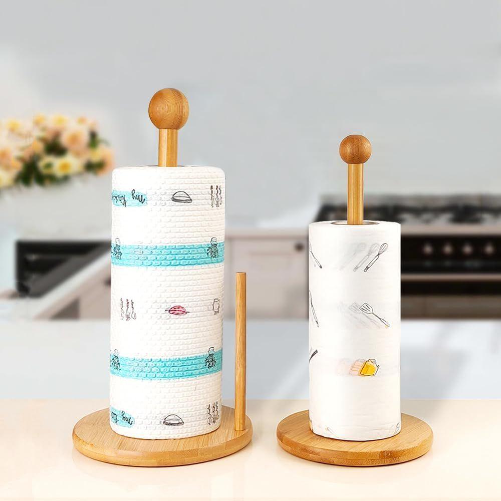 Portarollos Nova De Madera Soporte Toallas De Papel De Pie-3
