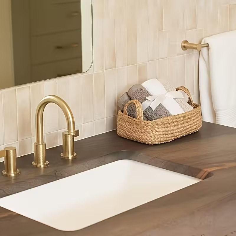 Juego De 4 Cestas De Almacenamiento Tejidas Cuerda De Yute WakesHome-4